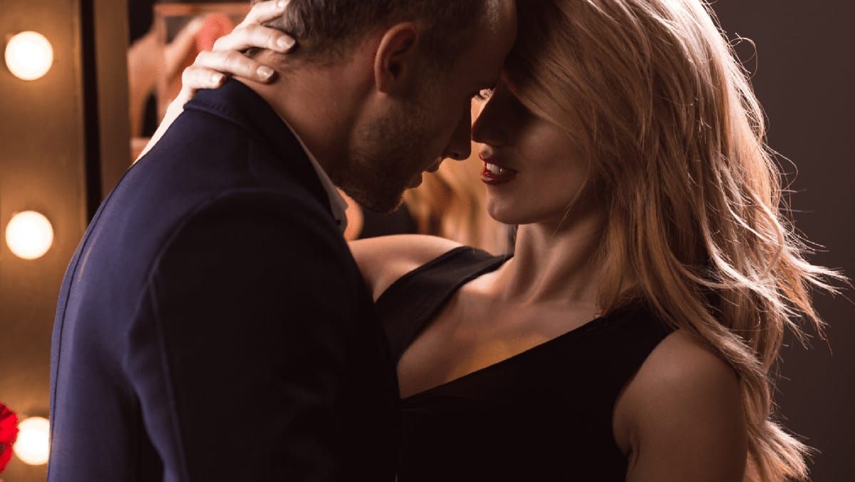 Couple having fun with a free trial phone chat line